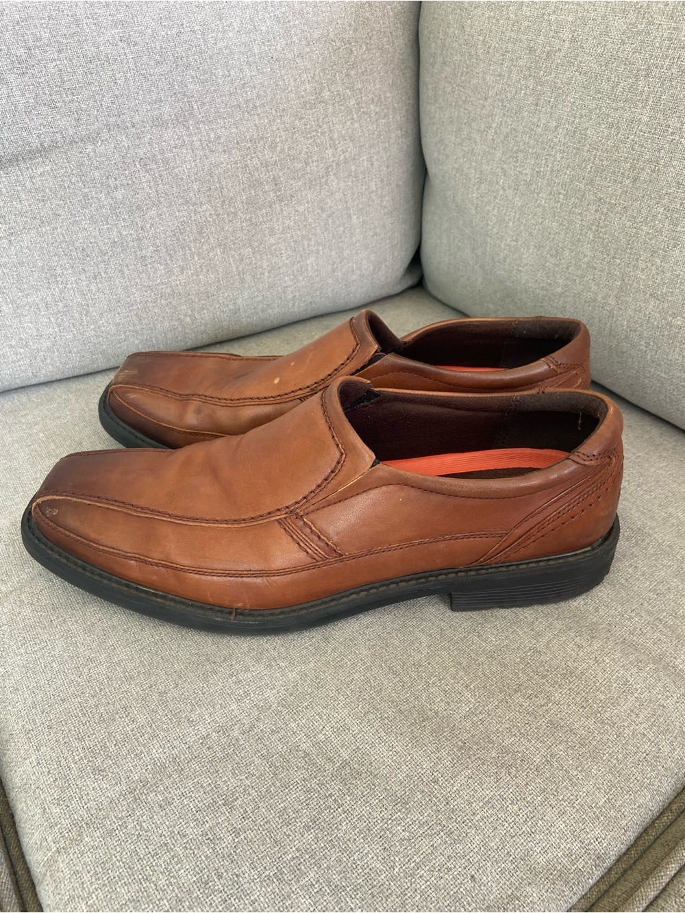 Rockport Men's Tan Leather Slip-On Loafers